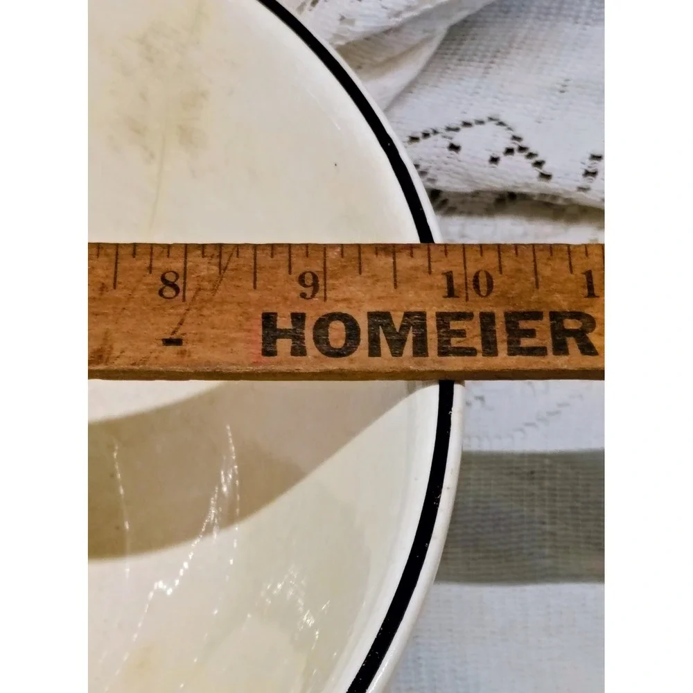 Vintage Harker Pottery Hotoven Silhouette Mixing Bowl 10 Inch Colonial Garden
